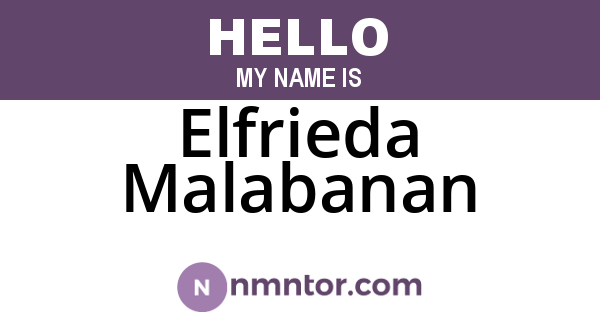 Elfrieda Malabanan