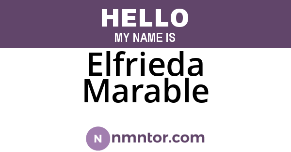 Elfrieda Marable