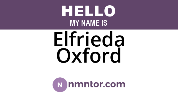 Elfrieda Oxford