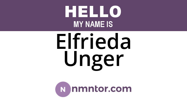 Elfrieda Unger