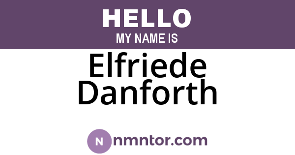 Elfriede Danforth