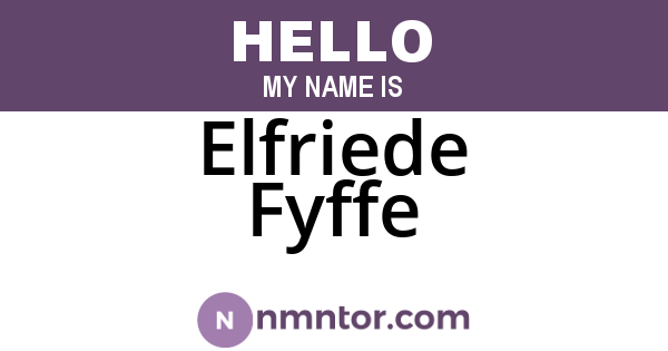 Elfriede Fyffe
