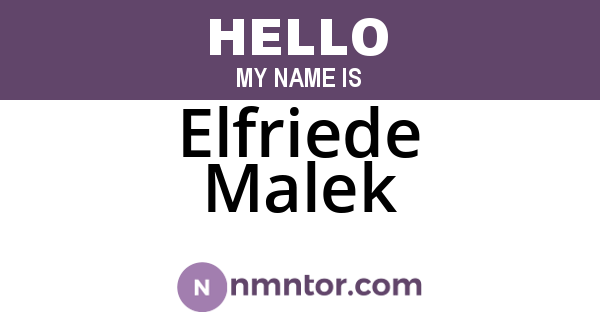 Elfriede Malek