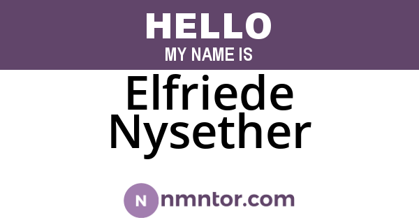 Elfriede Nysether