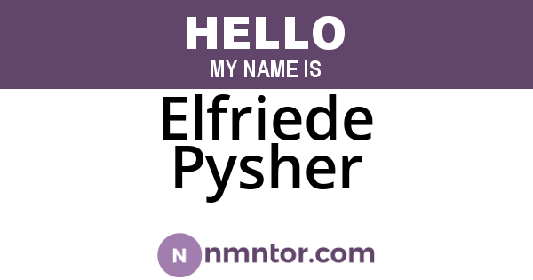 Elfriede Pysher