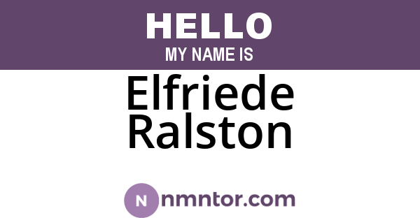 Elfriede Ralston