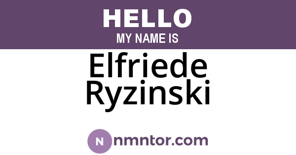 Elfriede Ryzinski