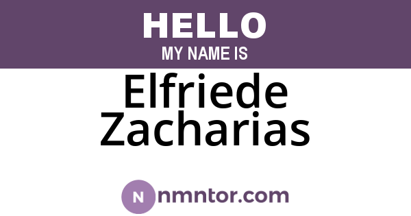 Elfriede Zacharias