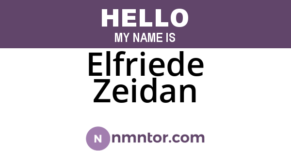 Elfriede Zeidan