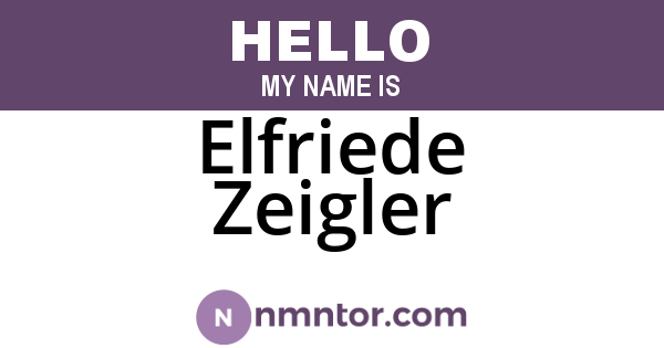 Elfriede Zeigler