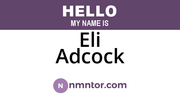 Eli Adcock