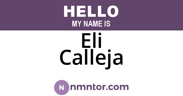 Eli Calleja