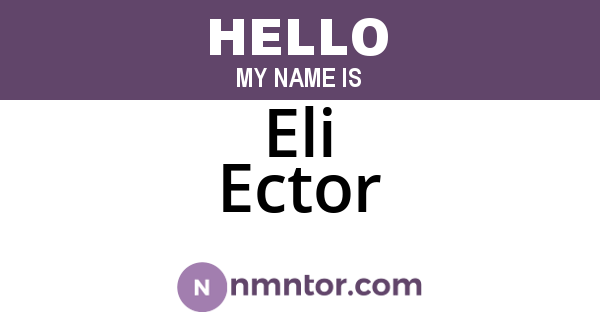 Eli Ector