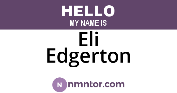Eli Edgerton