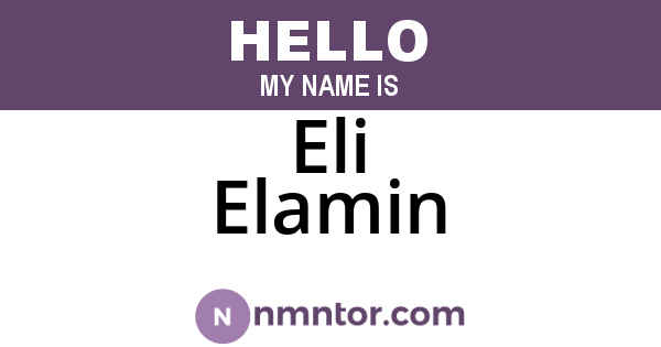 Eli Elamin