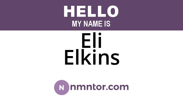 Eli Elkins