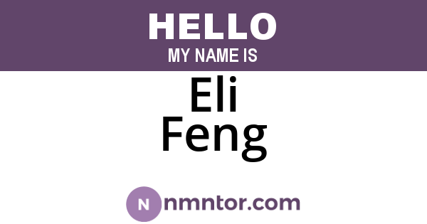 Eli Feng