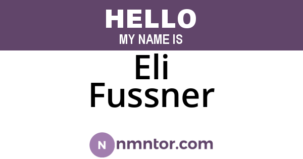 Eli Fussner