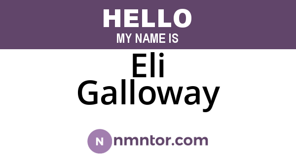 Eli Galloway