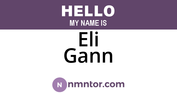 Eli Gann