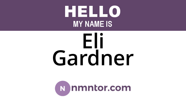 Eli Gardner