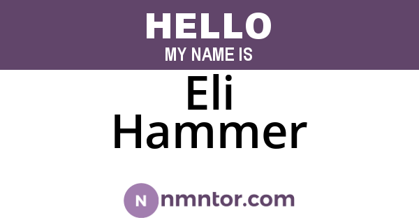 Eli Hammer