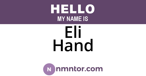Eli Hand