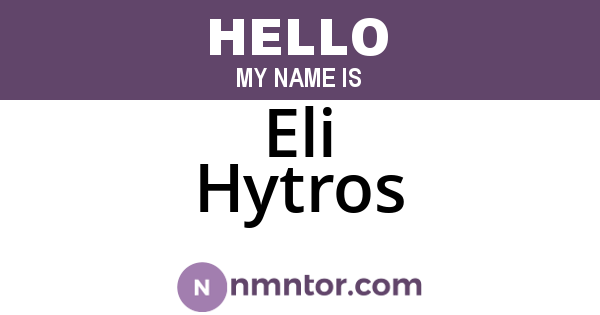 Eli Hytros