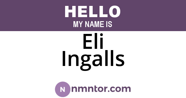 Eli Ingalls