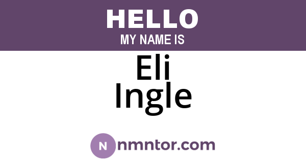 Eli Ingle