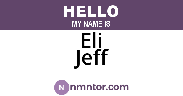 Eli Jeff