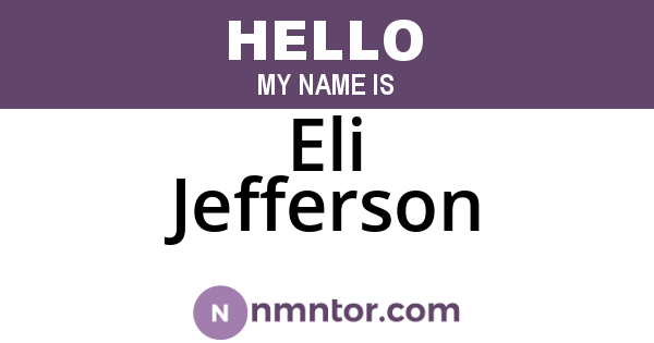 Eli Jefferson