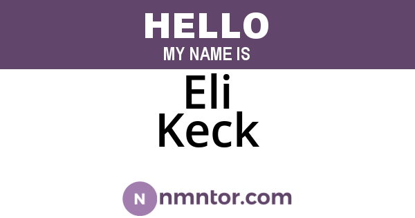 Eli Keck