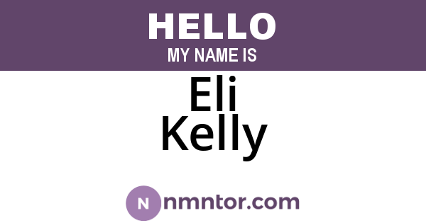 Eli Kelly