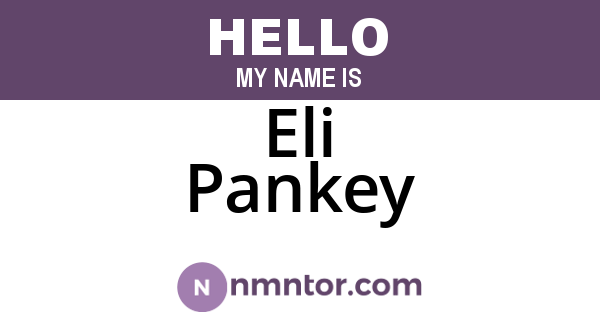 Eli Pankey