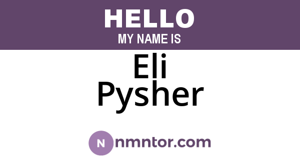 Eli Pysher