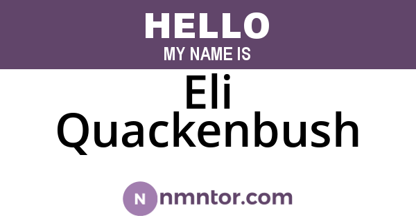 Eli Quackenbush