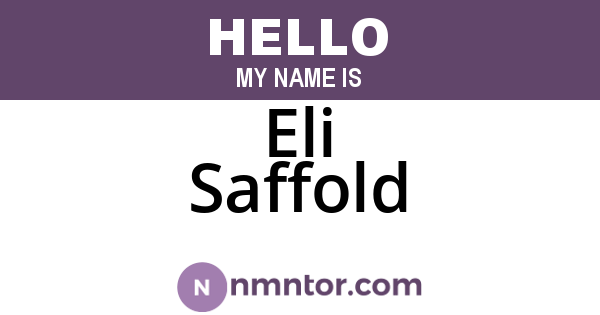 Eli Saffold