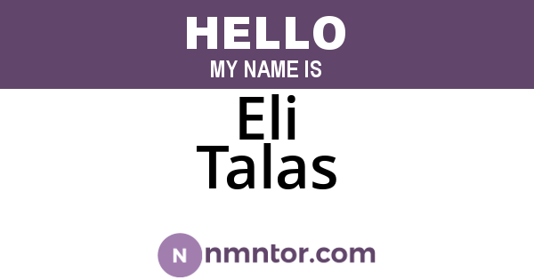 Eli Talas