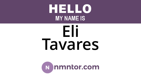 Eli Tavares