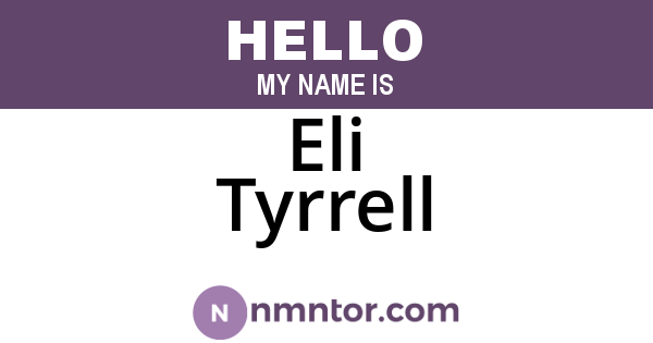 Eli Tyrrell