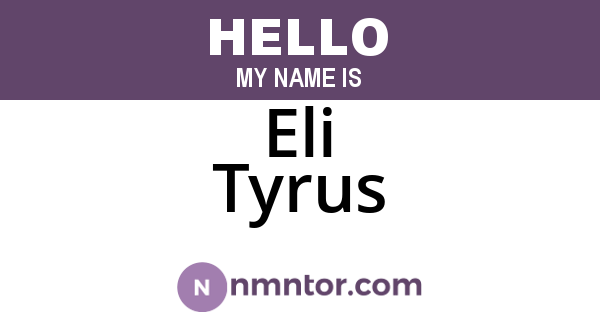 Eli Tyrus