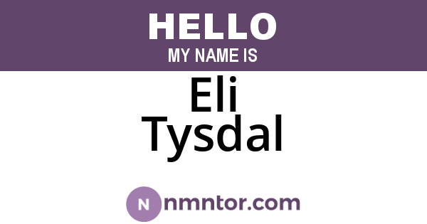 Eli Tysdal