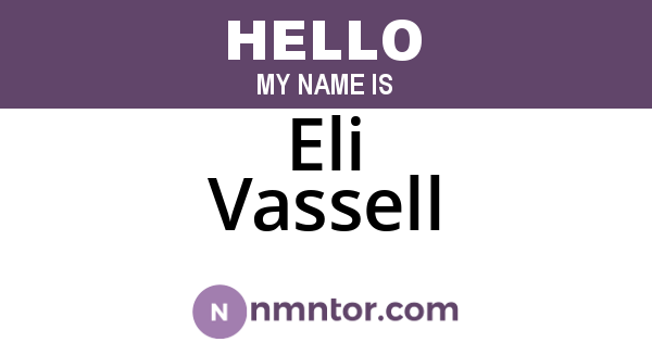 Eli Vassell