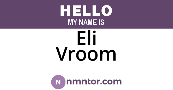 Eli Vroom