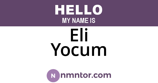 Eli Yocum