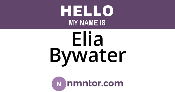 Elia Bywater