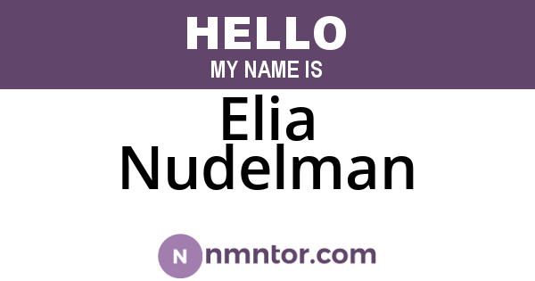 Elia Nudelman