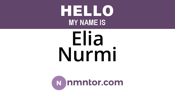 Elia Nurmi