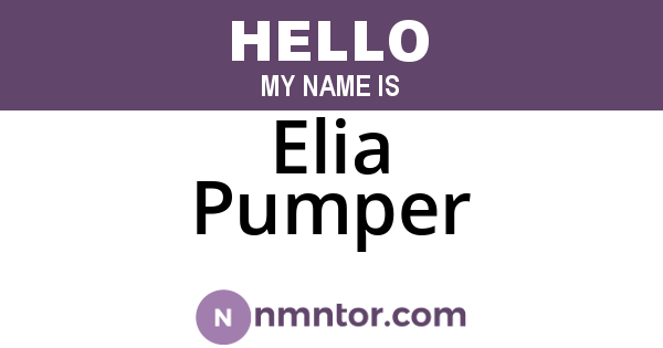 Elia Pumper